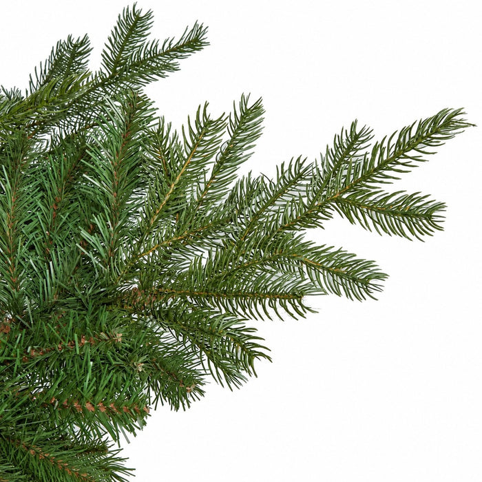 7'6"Hx67"W PE Arkansas Spruce Artificial Christmas Tree, Micro LED Pre-Lit -Green - C195204