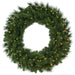 36" Artificial Artisan Mixed Pine Wreath, Battery LED Pre-Lit -Green - C195514B