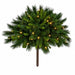19"Hx24"W PE Frosted Brighton Urn Filler Artificial Topiary, Battery Micro LED Pre-Lit -Green/White - C-195548B