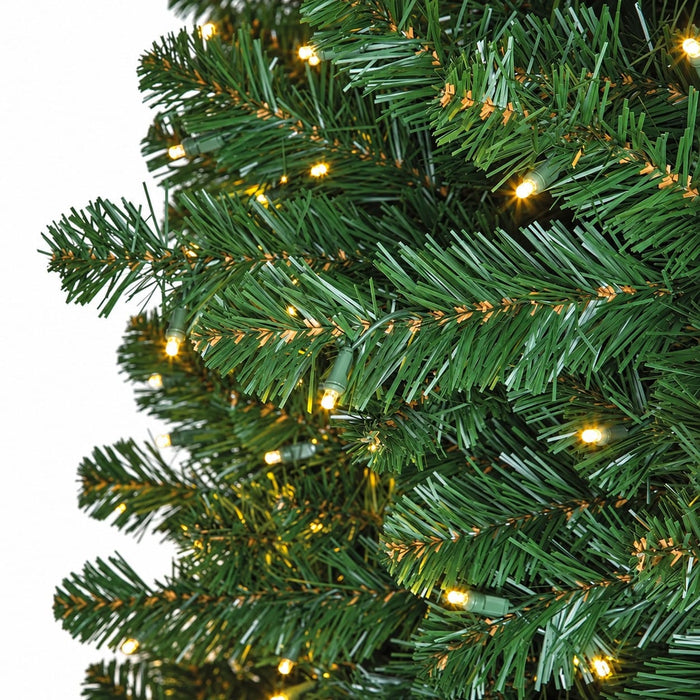 16'Hx128"W Commercial Breckenridge Pine Artificial Christmas Tree w/Tree Frame, Outdoor LED Pre-Lit -Green - C195628