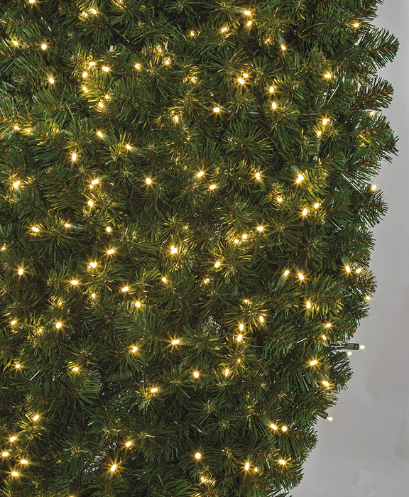 180" Commercial Outdoor Artificial Breckenridge Pine Wreath, LED Pre-Lit -Green - C195688