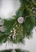 30" Artificial Alban Pine Hanging Wreath With Frosted Berries & Pinecones -Green/White - C200210