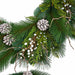 30" Artificial Alban Pine Wreath With Frosted Berries & Pinecones -Green/White - C200210