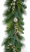 6'Lx10"W Mixed Alban Pine, Frosted Berry & Pinecone Artificial Garland -Green/White (pack of 2) - C200230