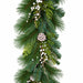 6'Lx10"W Mixed Alban Pine, Frosted Berry & Pinecone Artificial Garland -Green/White (Pack of 2) - C200230