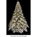7'6"Hx65"W PE Frosted Black Mountain Spruce LED-Lighted Artificial Christmas Tree w/Stand -White/Green - C200384