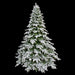 7'6"Hx65"W PE Frosted Black Mountain Spruce Artificial Christmas Tree, Unlit -White/Green - C-200380