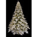 9'Hx78"W PE Frosted Black Mountain Spruce LED-Lighted Artificial Christmas Tree w/Stand -White/Green - C200394