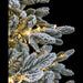 12'Hx88"W PE Frosted Sheldon Fir Artificial Christmas Tree, Micro LED Pre-Lit -White/Green - C200494