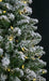 7'6"Hx25"W Flocked Beaumont Pencil Pine Artificial Christmas Tree, LED Pre-Lit -White/Green - C200524
