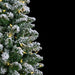 9'Hx34"W Flocked Beaumont Pencil Pine Artificial Christmas Tree, LED Pre-Lit -White/Green - C200534