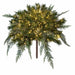 16"Hx30"W Artisan Mixed Pine Urn Filler Artificial Topiary, Battery LED Pre-Lit -Green - C-200954