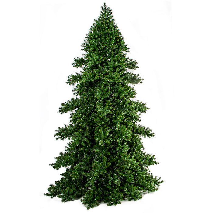 12'Hx92"W Commercial Oregon Fir Artificial Christmas Tree w/Tree Frame, Outdoor LED Pre-Lit -Green - C-201148