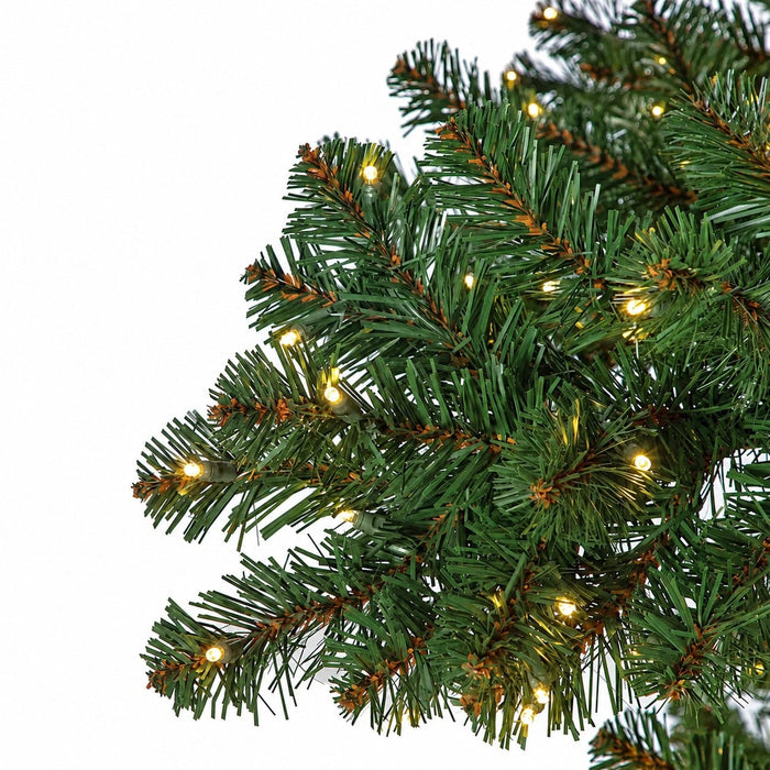 16'Hx104"W Commercial Oregon Fir Artificial Christmas Tree w/Tree Frame, Outdoor LED Pre-Lit -Green - C-201168
