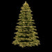 12'Hx82"W PE Frosted Highland Spruce Cluster Artificial Christmas Tree, Micro LED Pre-Lit -White/Green - C201254