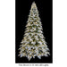 15'Hx108"W PE Frosted Black Mountain Spruce LED-Lighted Artificial Christmas Tree w/Stand -White/Green - C201564