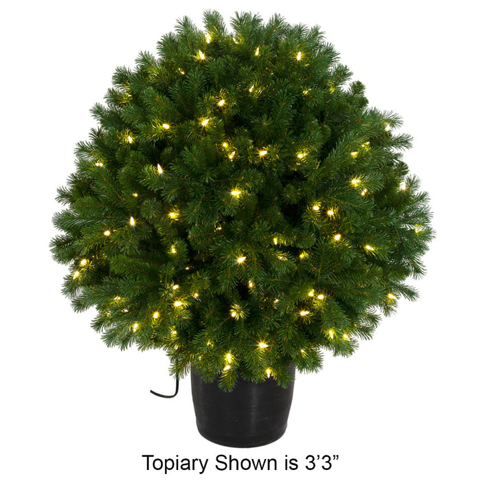 burlington plant pots 2'3" PE Burlington Spruce Ball-Shaped Artificial Topiary — Silks Are Forever