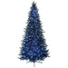 9'Hx56"W Tinsel Slim Artificial Christmas Tree, Micro LED Pre-Lit (Cool White) -Black - C-220014