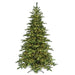 7'6"Hx57"W PE Layered Rosemary Pine Artificial Christmas Tree, Micro LED Pre-Lit -Green - C220144