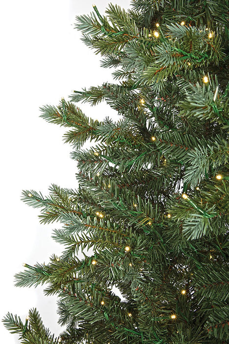 5'Hx39"W PE Mixed Grand Spruce LED-Lighted Artificial Christmas Tree w/Stand -Green/Blue - C220364