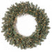 36" PE Artificial Blue Grand Fir Wreath, Micro LED Pre-Lit -Green/Blue - C220244