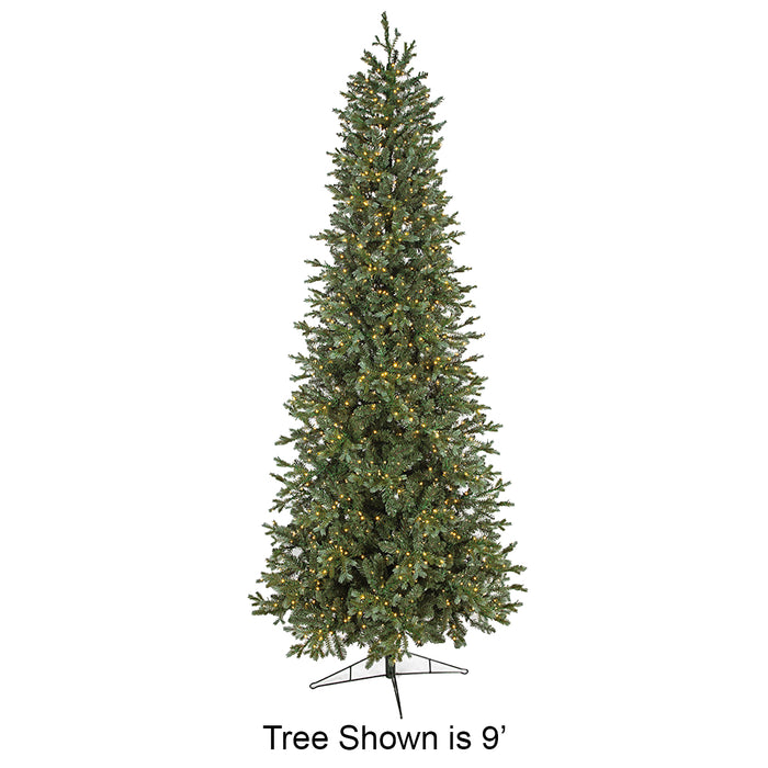 5'Hx31"W PE Slim Grand Spruce Artificial Christmas Tree, Micro LED Pre-Lit -Green/Blue - C220264