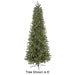12'Hx59"W PE Slim Grand Spruce Artificial Christmas Tree, Micro LED Pre-Lit -Green/Blue - C220284