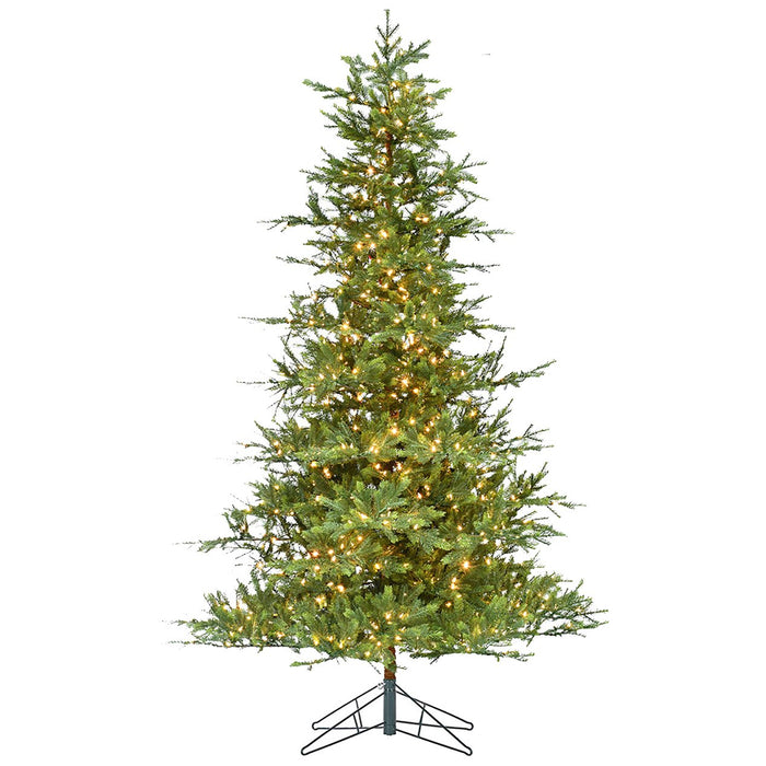 9'Hx72"W PE Peggy Pine LED-Lighted Artificial Christmas Tree w/Stand -Green - C220314