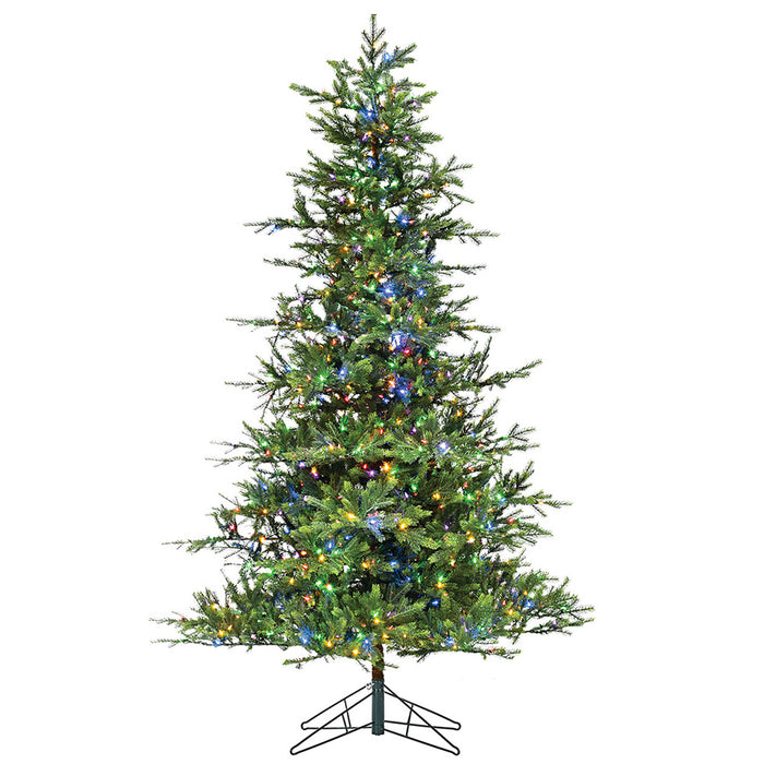 9'Hx72"W PE Peggy Pine Artificial Christmas Tree, LED Pre-Lit (Multi-Mode) -Green - C220319