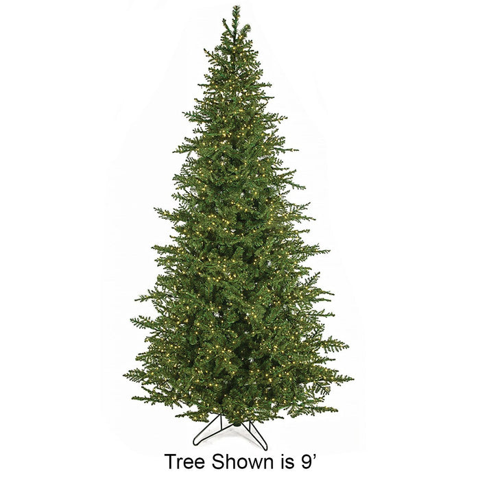 12'Hx77"W PE Layered Rosemary Pine Artificial Christmas Tree, Micro LED Pre-Lit -Green - C220344