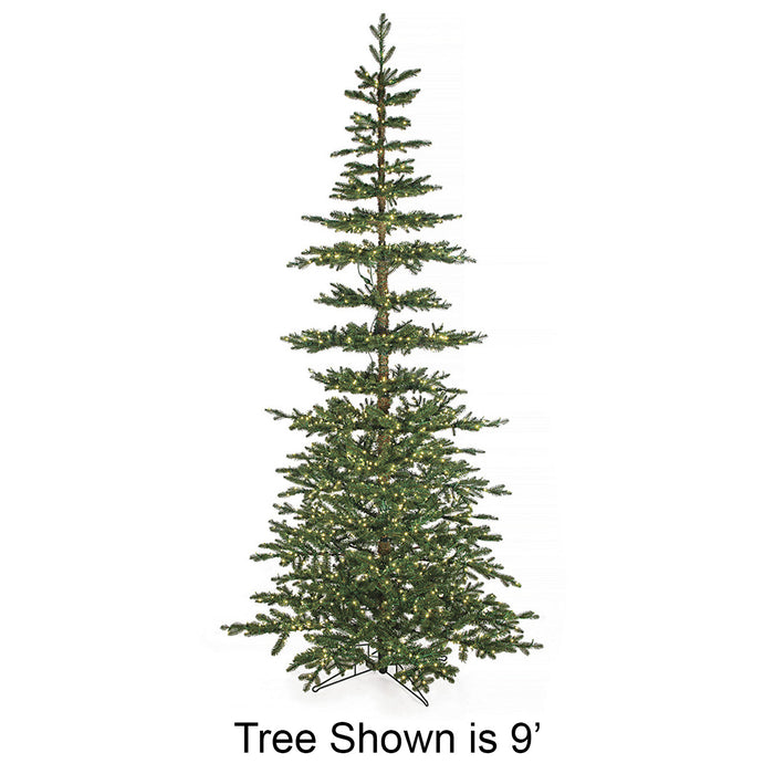 5'x40"W PE Slim Hartford Artificial Christmas Tree, Micro LED Pre-Lit -Green - C-220444