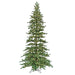 12'x65"W PE Slim Hartford Artificial Christmas Tree, Micro LED Pre-Lit -Green - C-220474