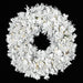 48" Heavy Flocked Artificial Pine & Pinecone Wreath, LED Pre-Lit -White - C220554