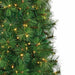 9'Hx44"W Mika Pencil Pine Artificial Christmas Tree, LED Pre-Lit (Warm White, Multi-Mode) -Green - C220574