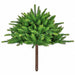 23"Hx38"W PE Ball-Shaped Artificial Mixed Spruce Topiary, Micro LED Pre-Lit (Warm White, Multi-Mode) -Green - C220734