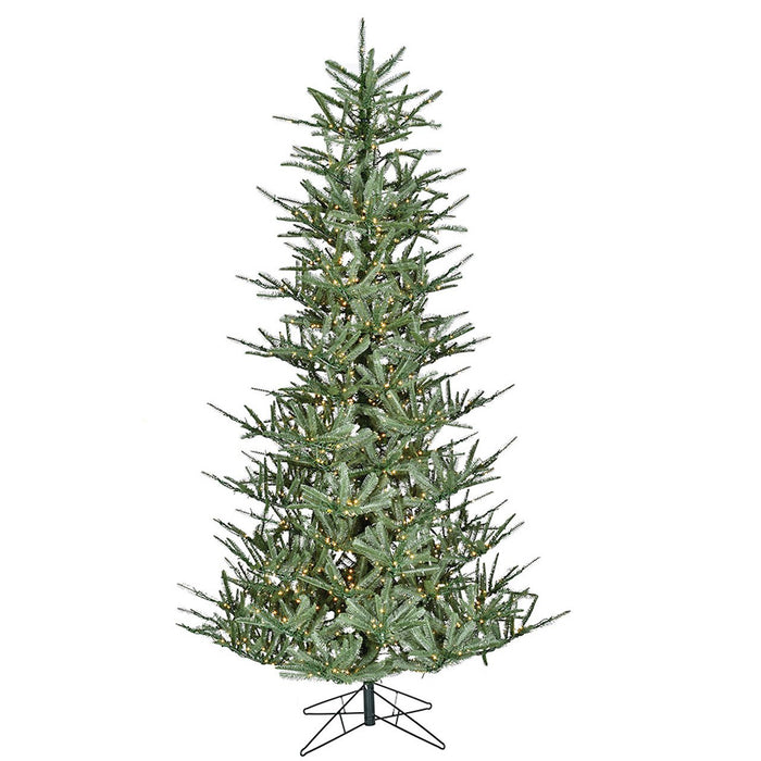 9'Hx64"W PE Newport Fir Multi Functional LED-Lighted Artificial Christmas Tree w/Stand -Green - C220824