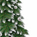 3'Hx24"W Snow Tipped Alpine & Pinecone Artificial Christmas Tree, Unlit -Green/White - C-220920