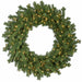 48" PE Artificial Pacific Fir Wreath, Micro LED Pre-Lit -Green - C-230024