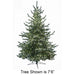 6'Hx50"W PE Pacific Fir Artificial Christmas Tree, Micro LED Pre-Lit -Green - C-230064