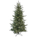 9'Hx53"W PE Pacific Fir Artificial Christmas Tree, Micro LED Pre-Lit -Green - C-230084