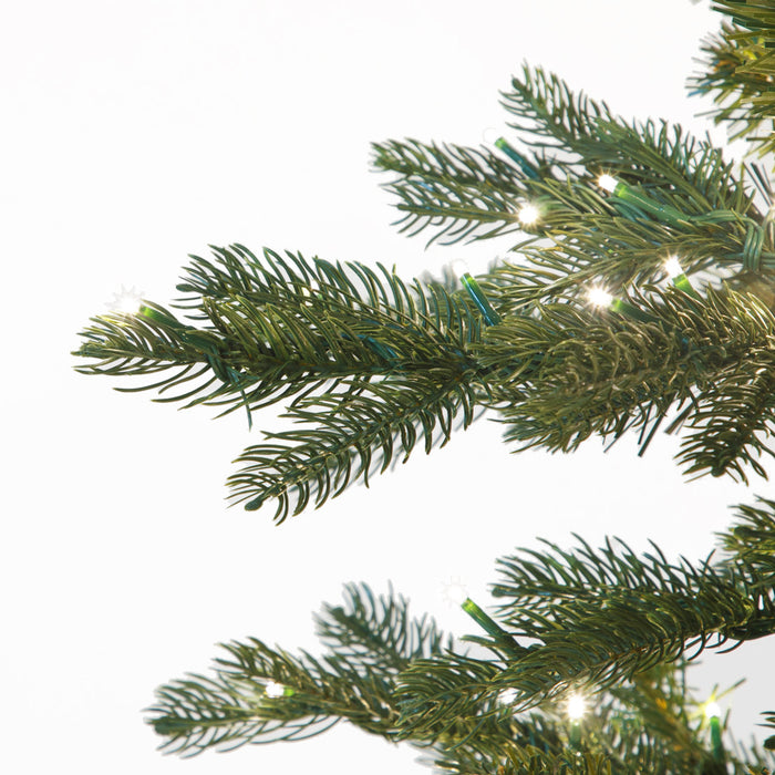 12'Hx66"W PE Cumberland Fir Artificial Christmas Tree, Micro LED Pre-Lit -Green - C-230144