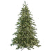 7'6"Hx61"W PE Cumberland Fir Rice LED-Lighted Artificial Christmas Tree w/Stand -Green - C-230124