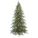 9'Hx58"W PE Cumberland Fir Rice LED-Lighted Artificial Christmas Tree w/Stand -Green - C-230134