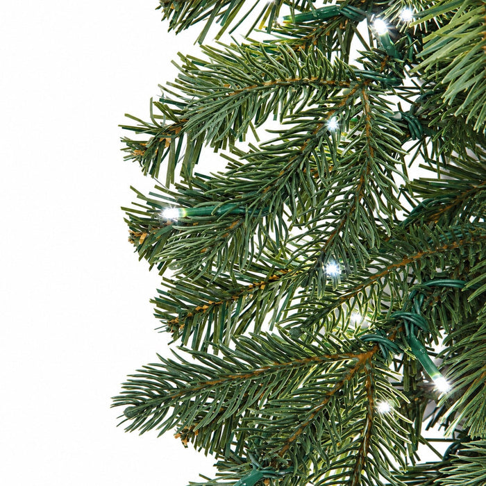 36" PE Cumberland Fir Artificial Wreath, Micro LED Pre-Lit -Green - C-230164