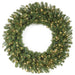36" PE Cumberland Fir Artificial Wreath, Micro LED Pre-Lit -Green - C-230164