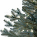 7'6"Hx56"W PE Blue Swiss Pine Artificial Christmas Tree, Micro LED Pre-Lit -Green/Blue - C-230244