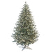 7'6"Hx56"W PE Blue Swiss Pine Artificial Christmas Tree, Micro LED Pre-Lit -Green/Blue - C-230244