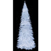 12'Hx60"W Iridescent Crystal White Slim Pine Rice LED-Lighted Artificial Christmas Tree w/Stand -White - C-230345