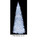 15'Hx70"W Iridescent Crystal White Slim Pine Rice LED-Lighted Artificial Christmas Tree w/Stand -White - C-230355