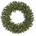 48" PE Georgia Fir Artificial Wreath, Micro LED Pre-Lit -Green - C-230444